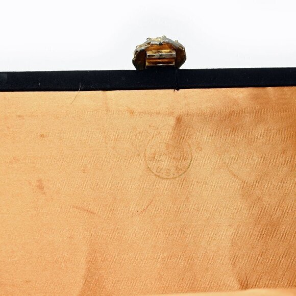 Vintage Gold Evening Purse - Braided Handle - Cocktail, Party, Wedding - Picture 5 of 6